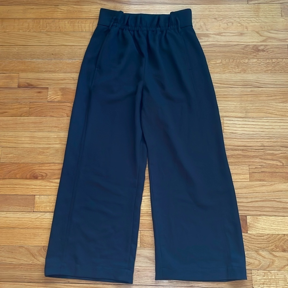 WILFRED x ARITIZA Gela Paperbag Wide Leg Crop Pants no belt